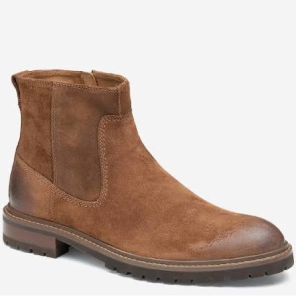 Men's Brown Suede Chelsea Boot - Classic Slip-On Ankle Boot